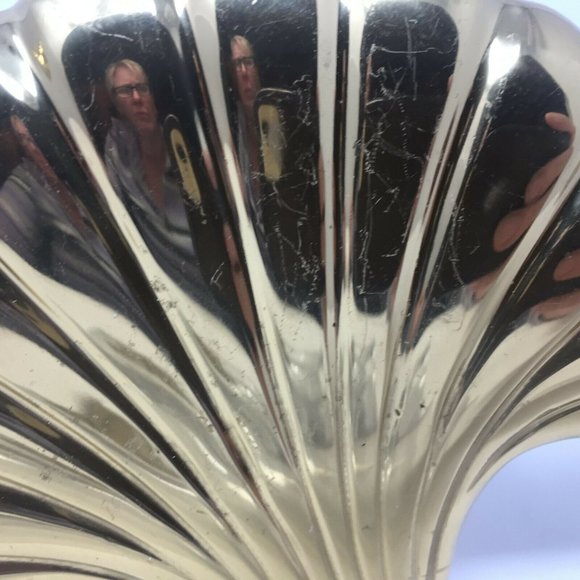 4 Solid Heavy Bright Brass Metal Shell Tie Backs - Picture 4 of 9